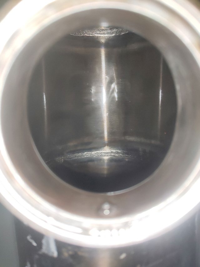 Pure-steam buffer line after cleaning